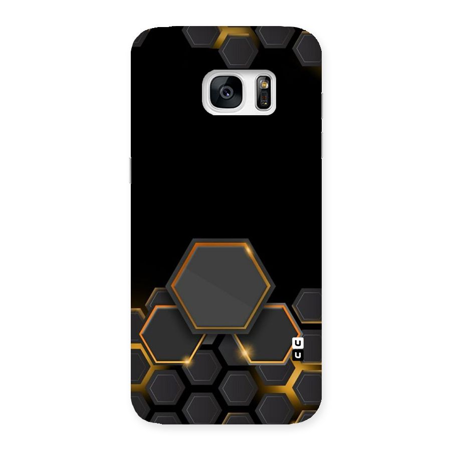 Black Gold Hexa Back Case for Galaxy S7 Edge