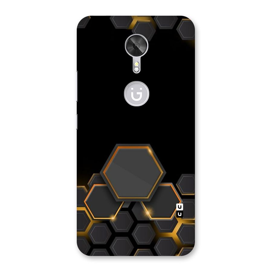 Black Gold Hexa Back Case for Gionee A1