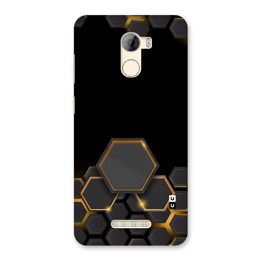 Black Gold Hexa Back Case for Gionee A1 LIte