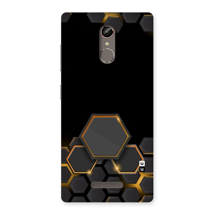 Black Gold Hexa Back Case for Gionee S6s