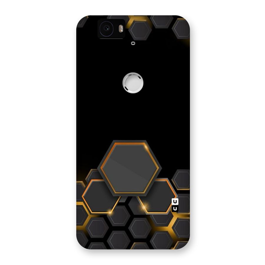 Black Gold Hexa Back Case for Google Nexus-6P