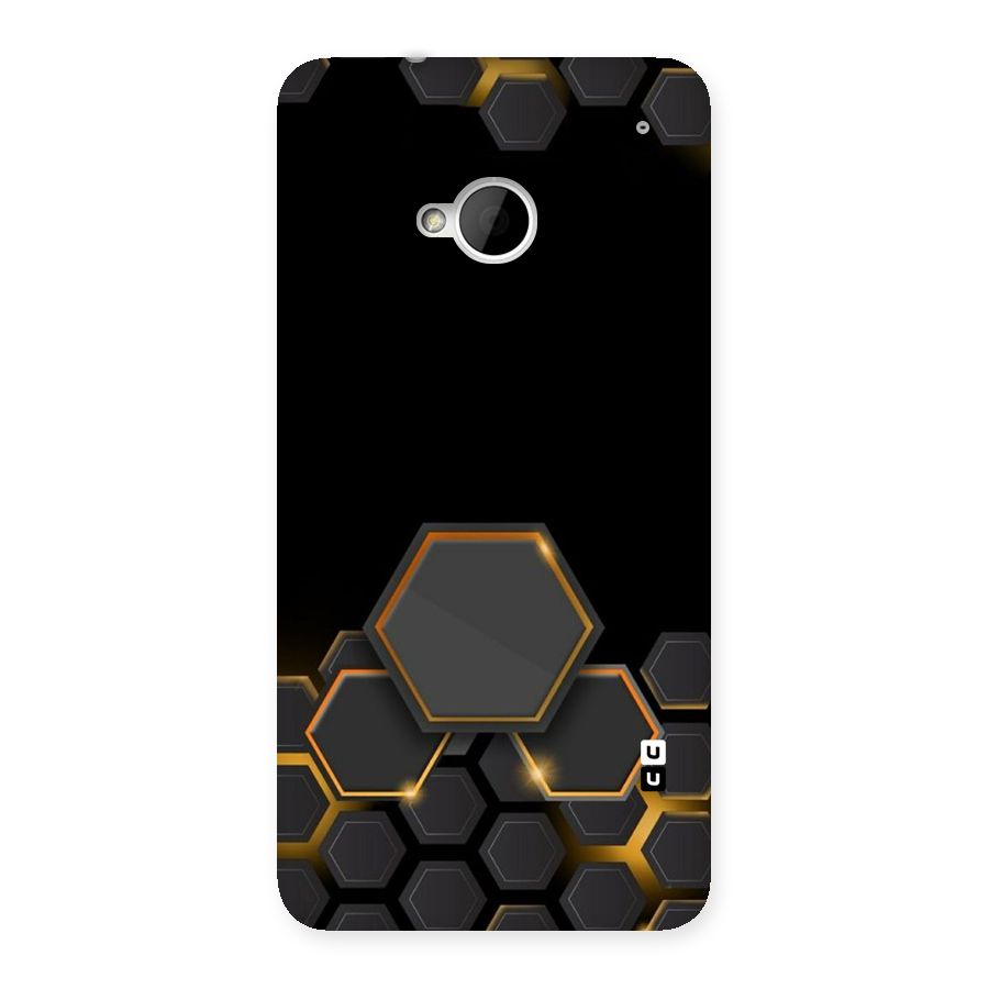 Black Gold Hexa Back Case for HTC One M7
