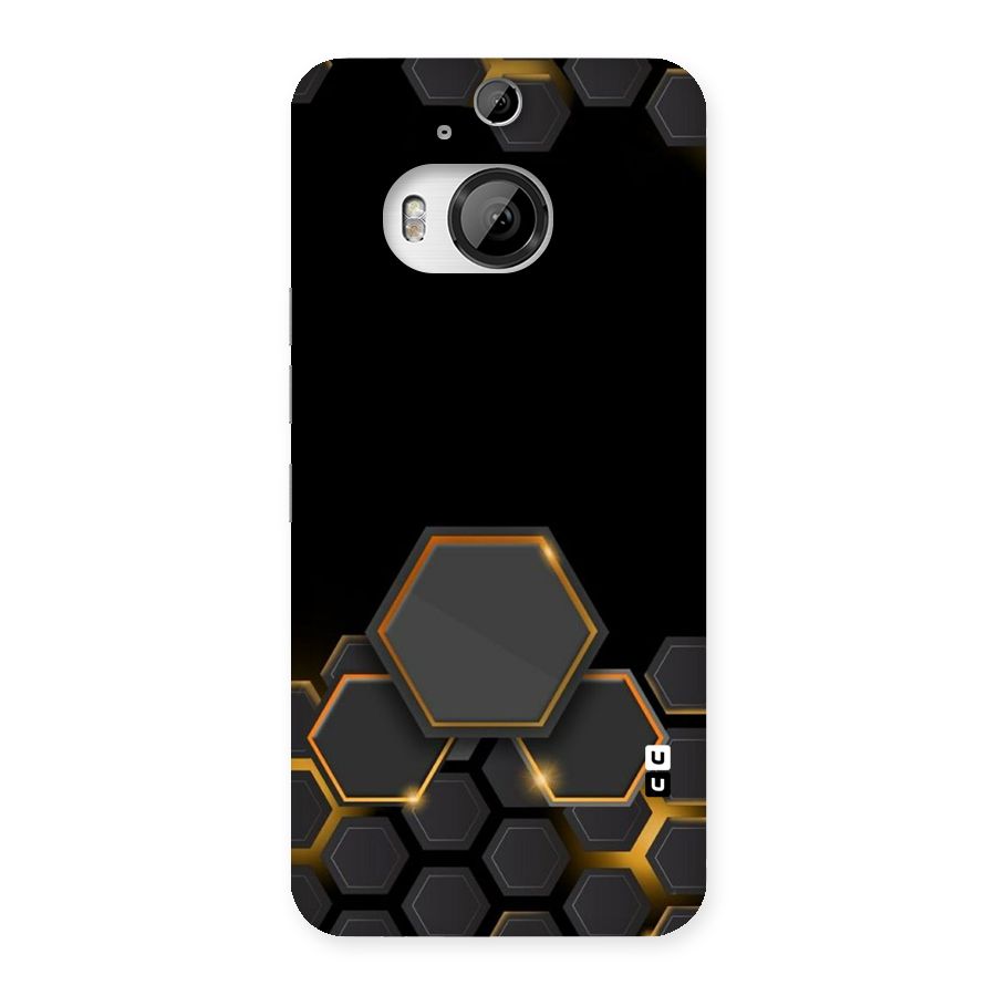 Black Gold Hexa Back Case for HTC One M9 Plus