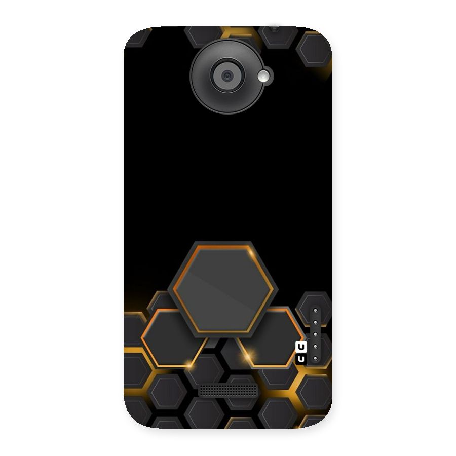 Black Gold Hexa Back Case for HTC One X