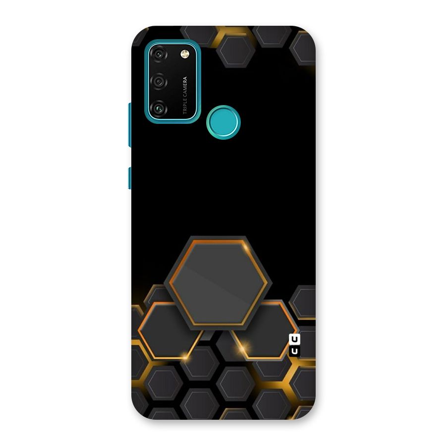 Black Gold Hexa Back Case for Honor 9A