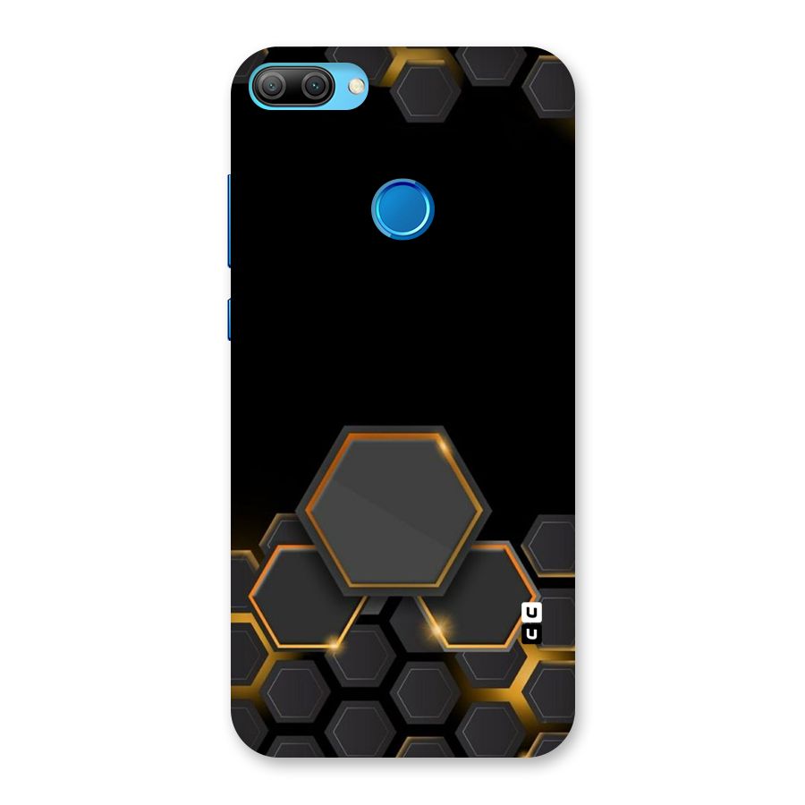 Black Gold Hexa Back Case for Honor 9N