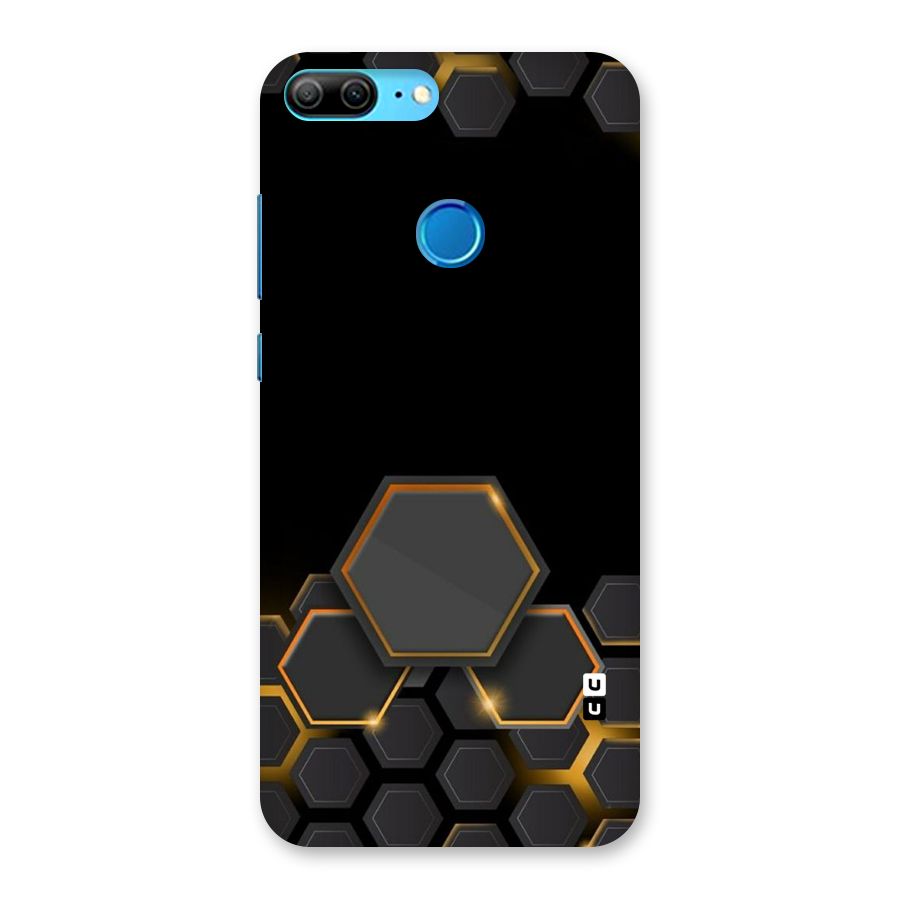Black Gold Hexa Back Case for Honor 9 Lite