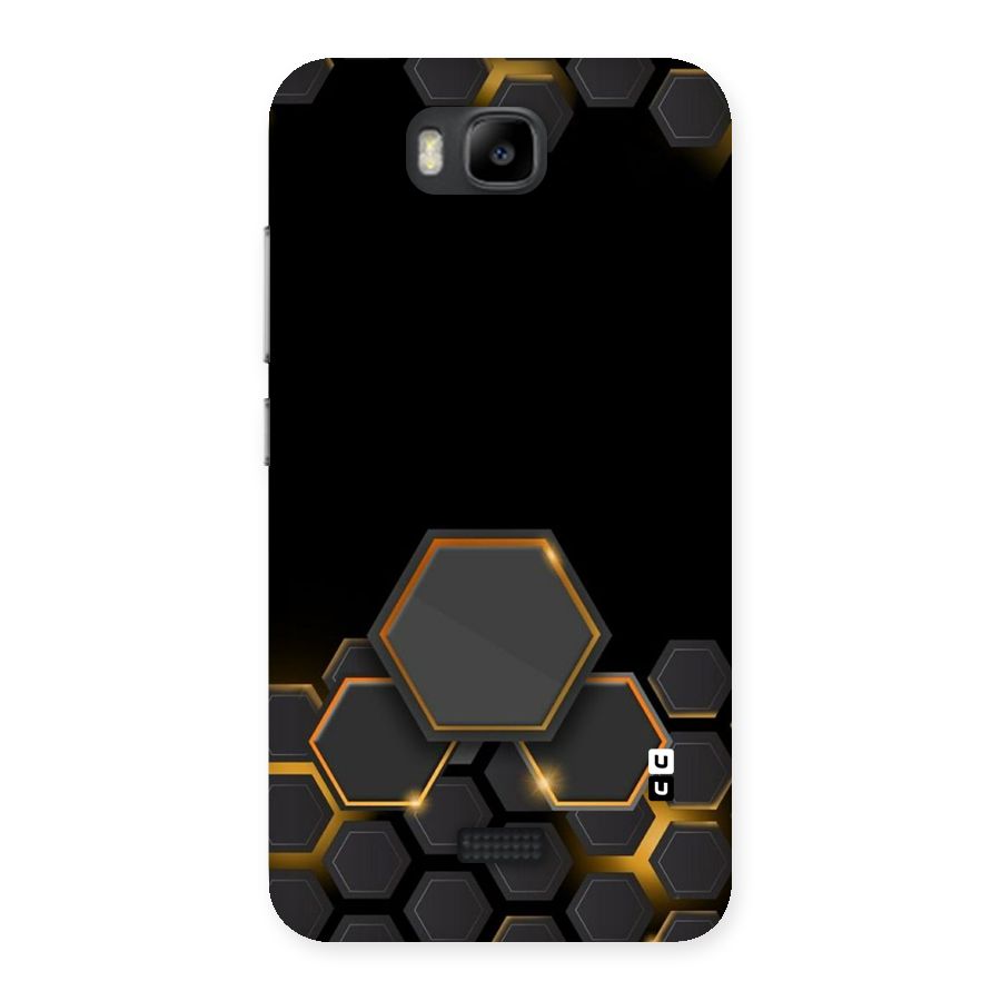 Black Gold Hexa Back Case for Honor Bee