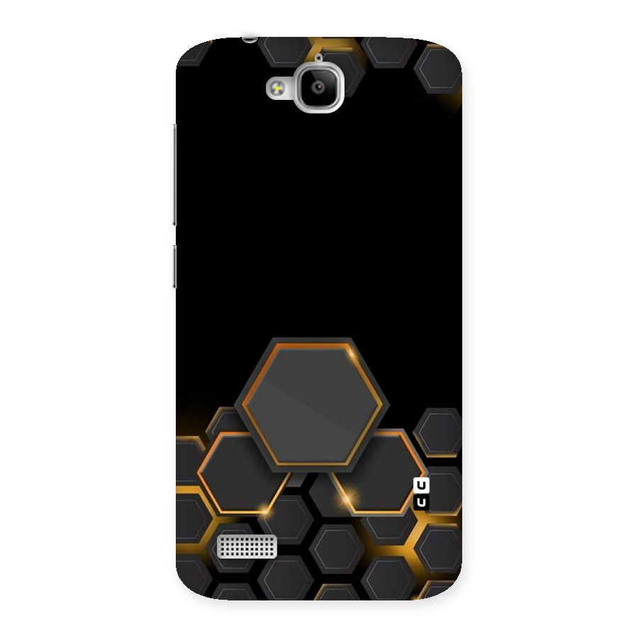 Black Gold Hexa Back Case for Honor Holly