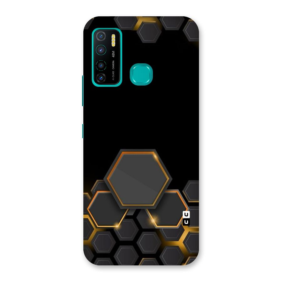 Black Gold Hexa Back Case for Infinix Hot 9 Pro