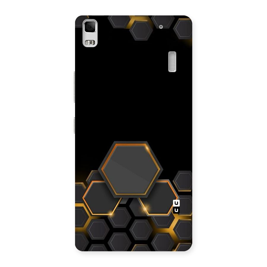 Black Gold Hexa Back Case for Lenovo K3 Note