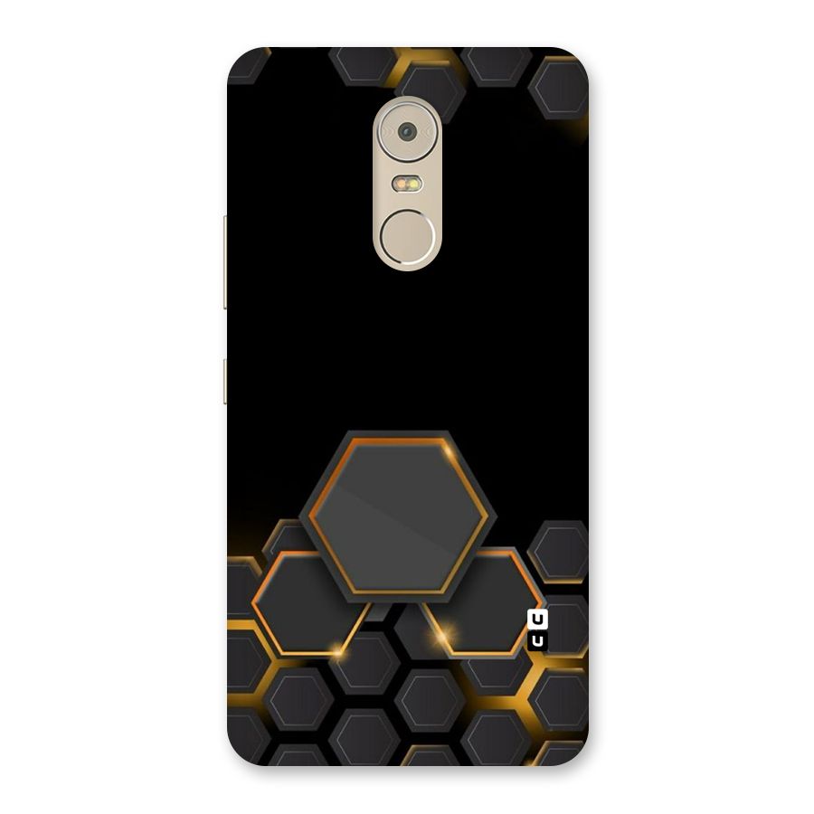 Black Gold Hexa Back Case for Lenovo K6 Note