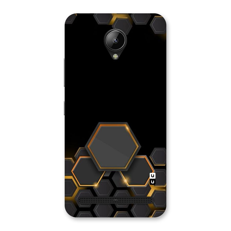 Black Gold Hexa Back Case for Lenovo C2