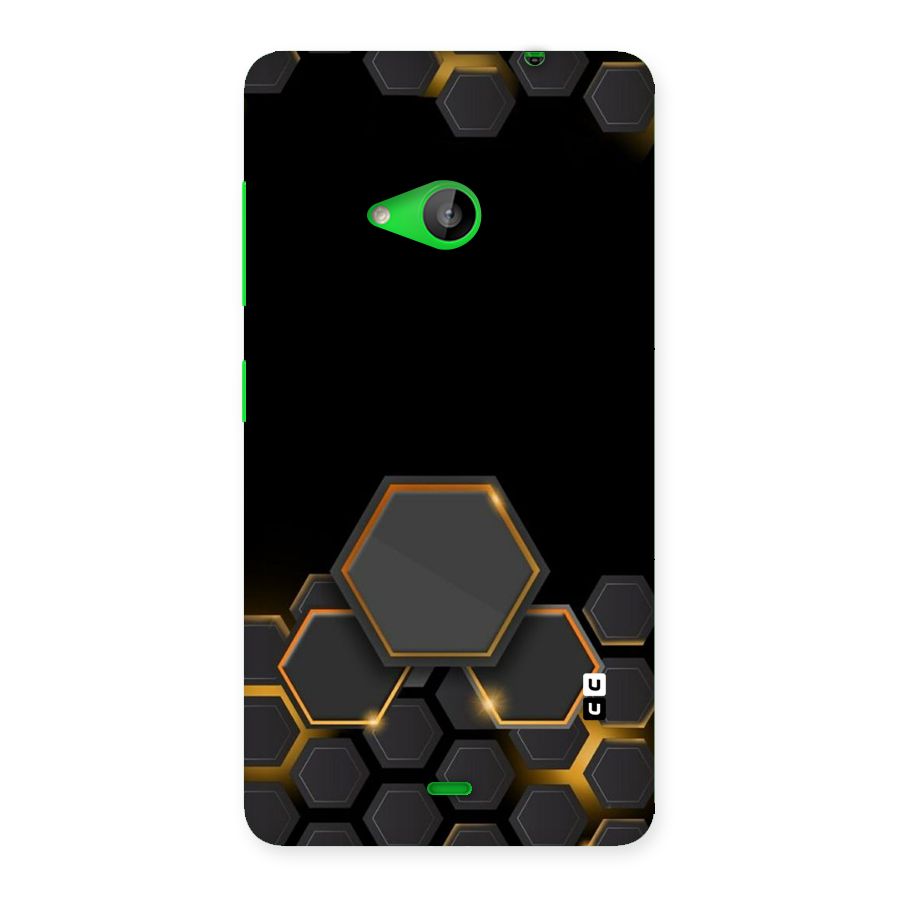 Black Gold Hexa Back Case for Lumia 535
