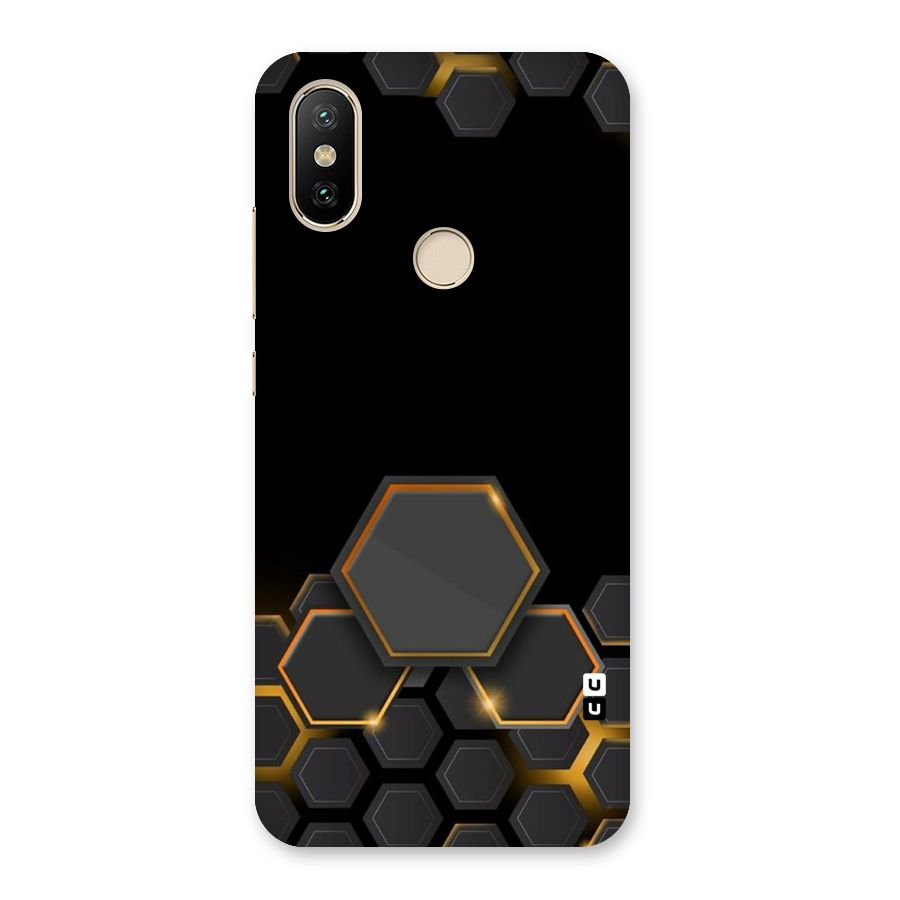 Black Gold Hexa Back Case for Mi A2