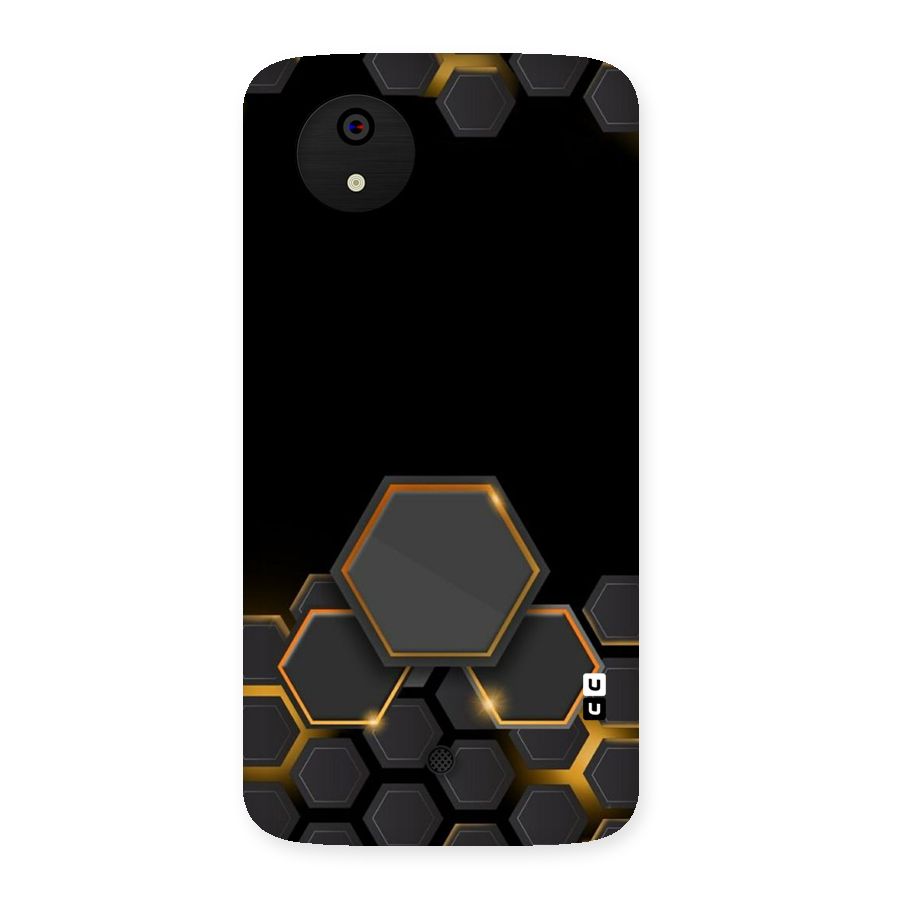 Black Gold Hexa Back Case for Micromax Canvas A1