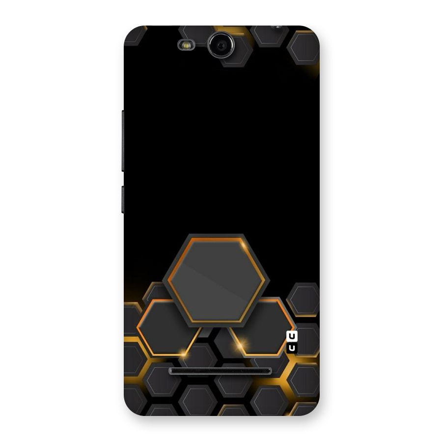 Black Gold Hexa Back Case for Micromax Canvas Juice 3 Q392