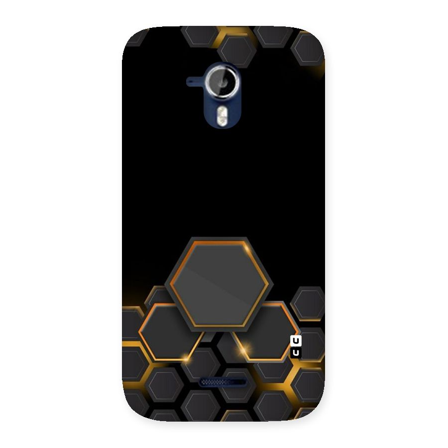 Black Gold Hexa Back Case for Micromax Canvas Magnus A117