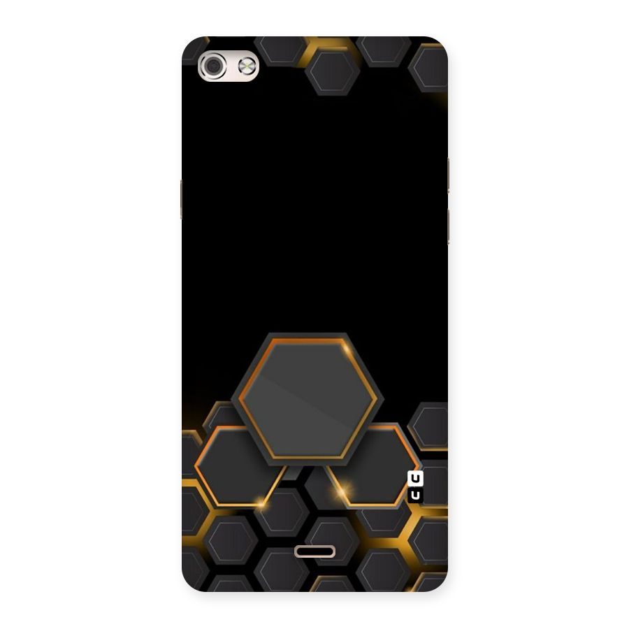 Black Gold Hexa Back Case for Micromax Canvas Silver 5