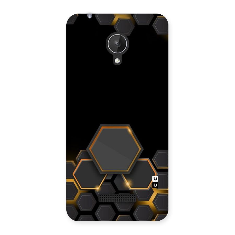 Black Gold Hexa Back Case for Micromax Canvas Spark Q380
