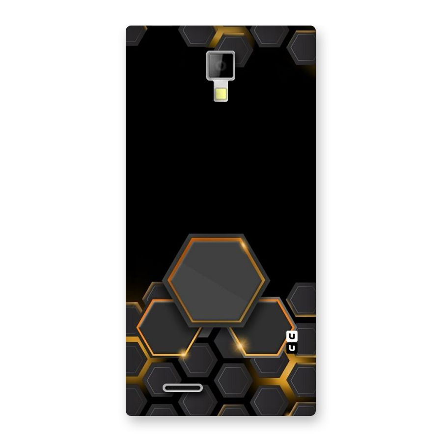 Black Gold Hexa Back Case for Micromax Canvas Xpress A99