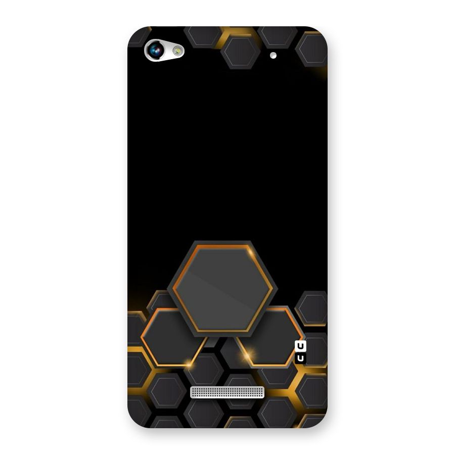 Black Gold Hexa Back Case for Micromax Hue 2