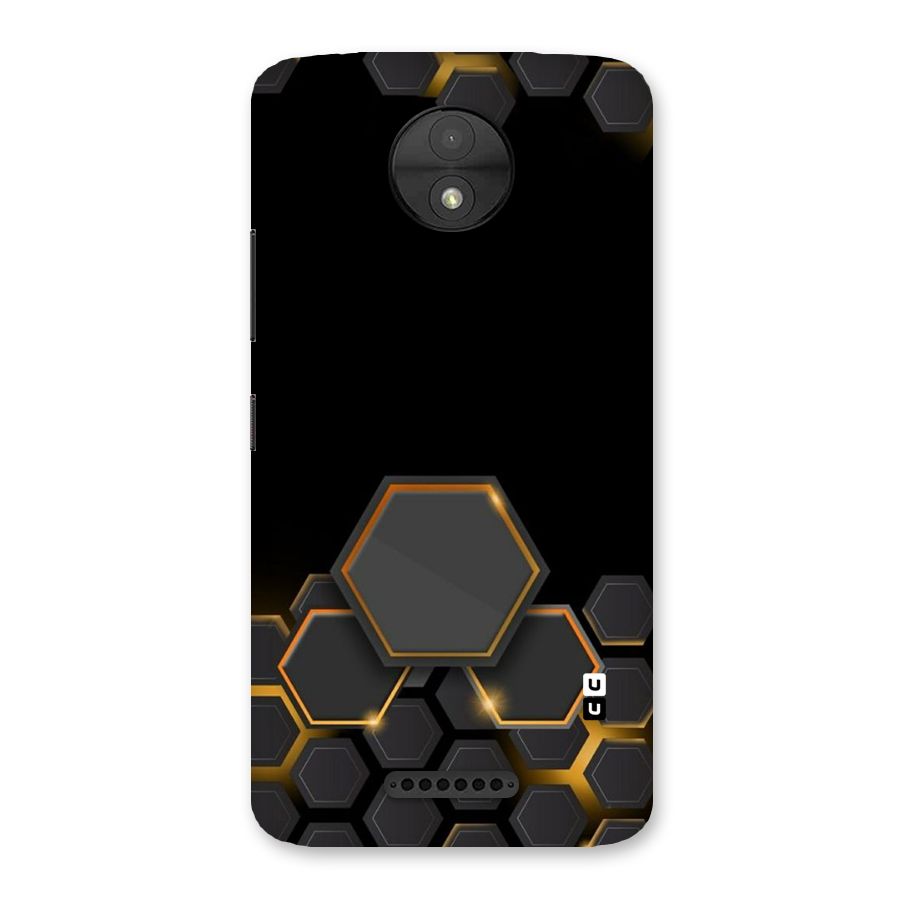 Black Gold Hexa Back Case for Moto C