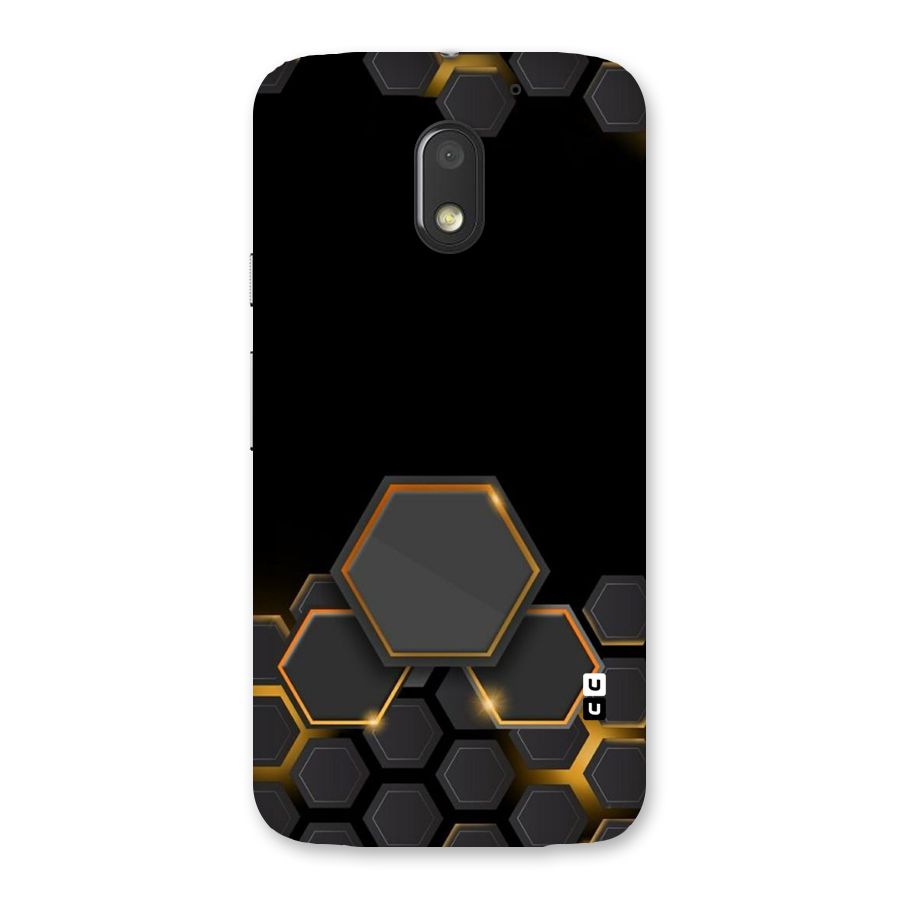 Black Gold Hexa Back Case for Moto E3 Power