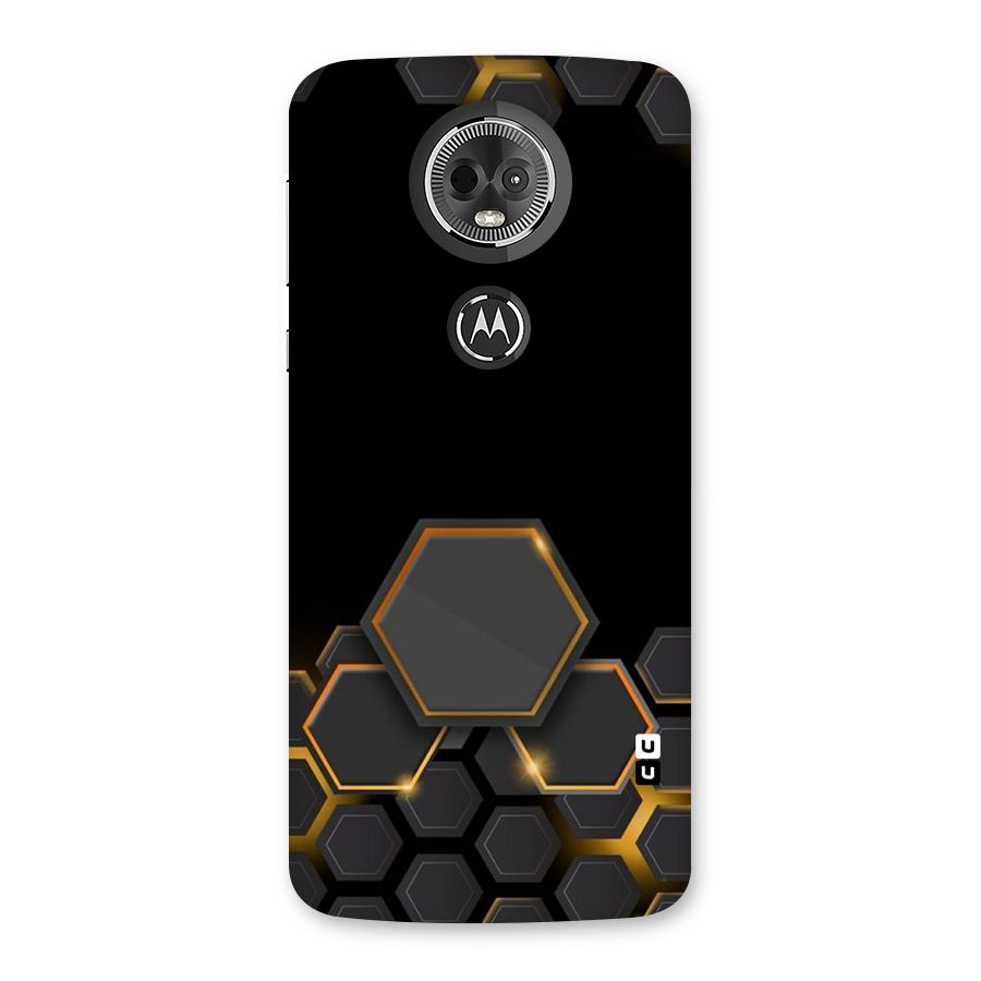 Black Gold Hexa Back Case for Moto E5 Plus