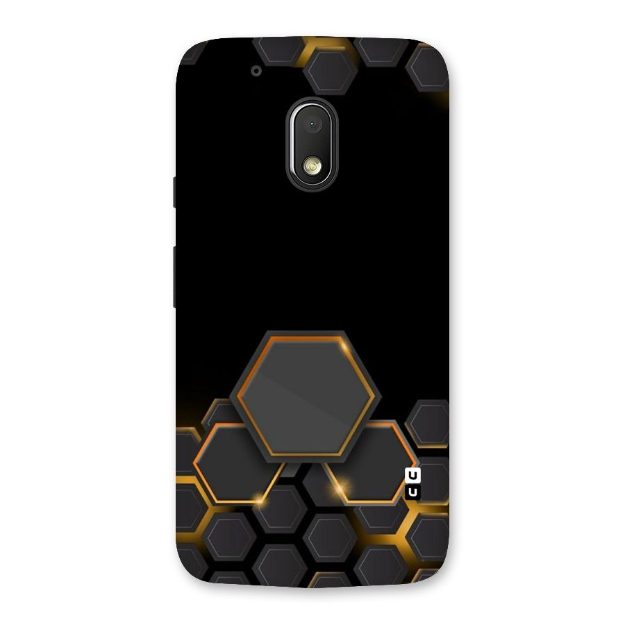Black Gold Hexa Back Case for Moto G4 Play