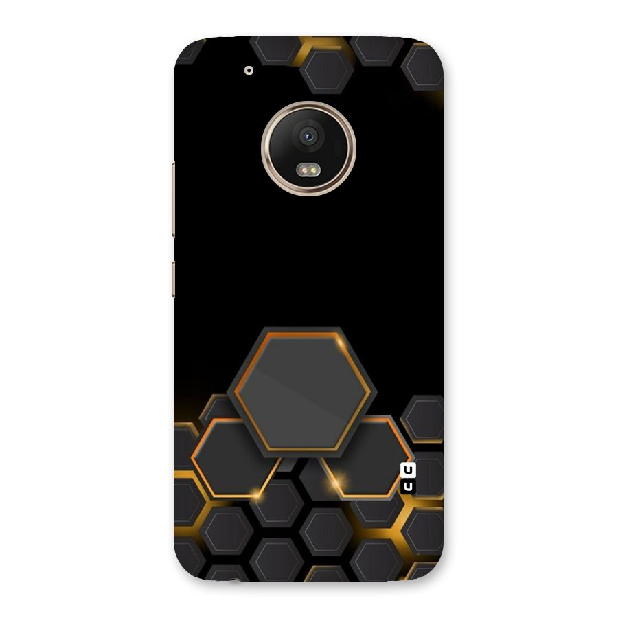 Black Gold Hexa Back Case for Moto G5 Plus