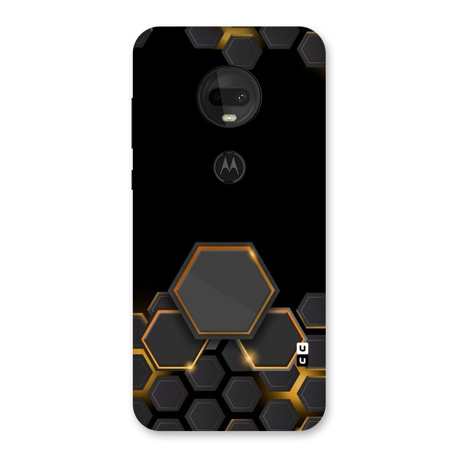 Black Gold Hexa Back Case for Moto G7