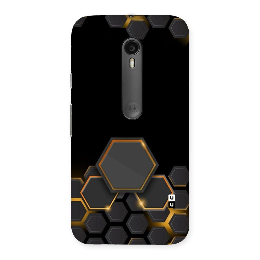 Black Gold Hexa Back Case for Moto G Turbo
