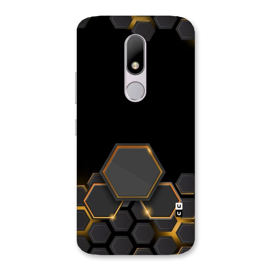 Black Gold Hexa Back Case for Moto M