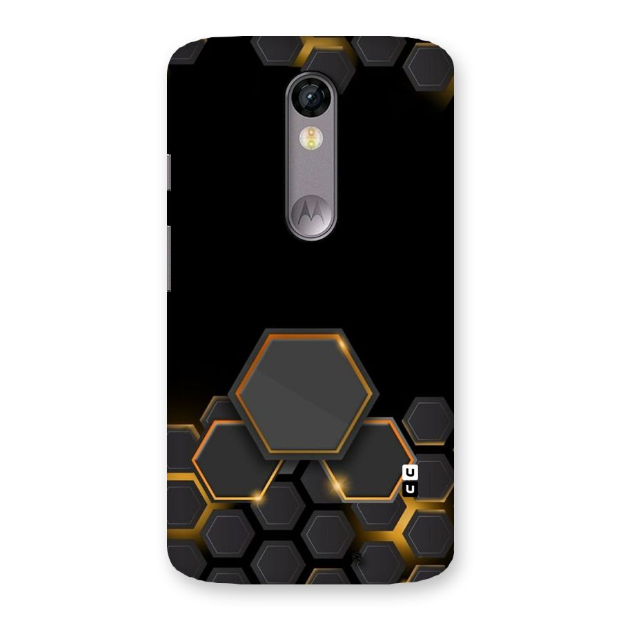 Black Gold Hexa Back Case for Moto X Force