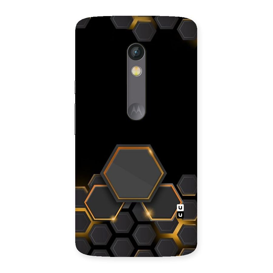Black Gold Hexa Back Case for Moto X Play