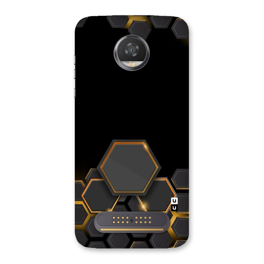 Black Gold Hexa Back Case for Moto Z2 Play