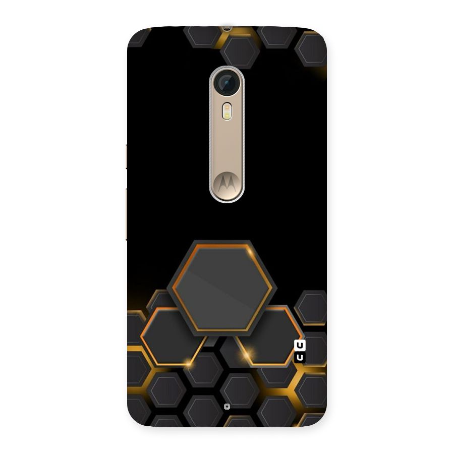 Black Gold Hexa Back Case for Motorola Moto X Style