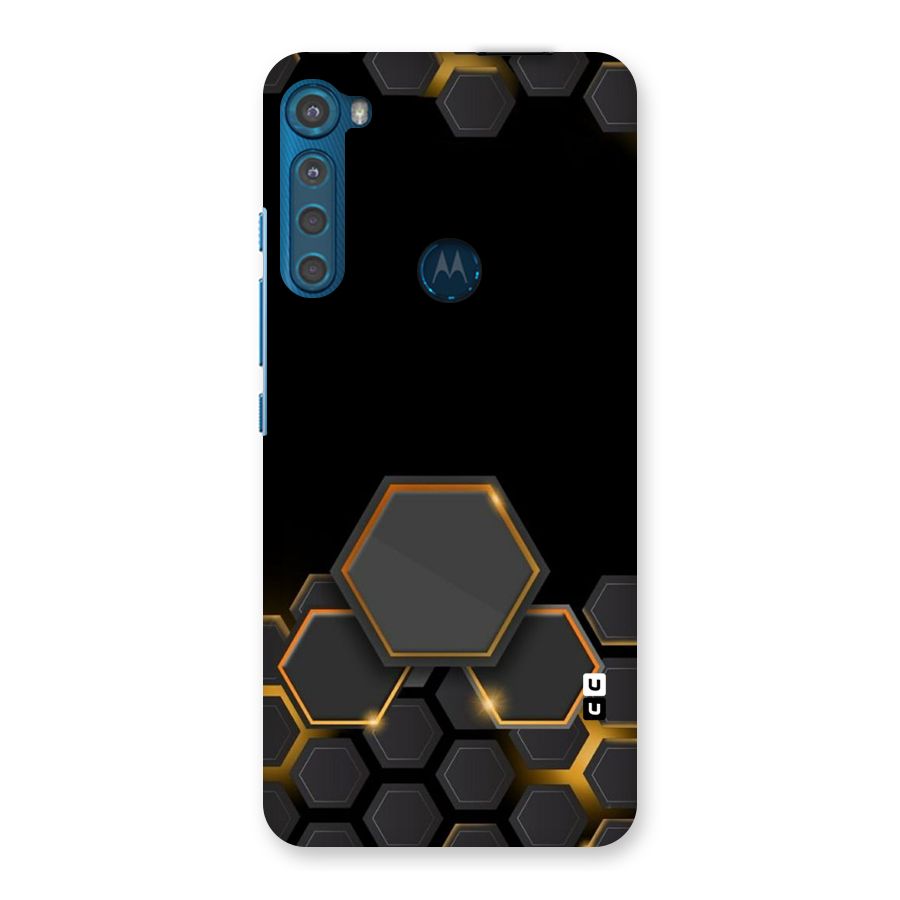 Black Gold Hexa Back Case for Motorola One Fusion Plus