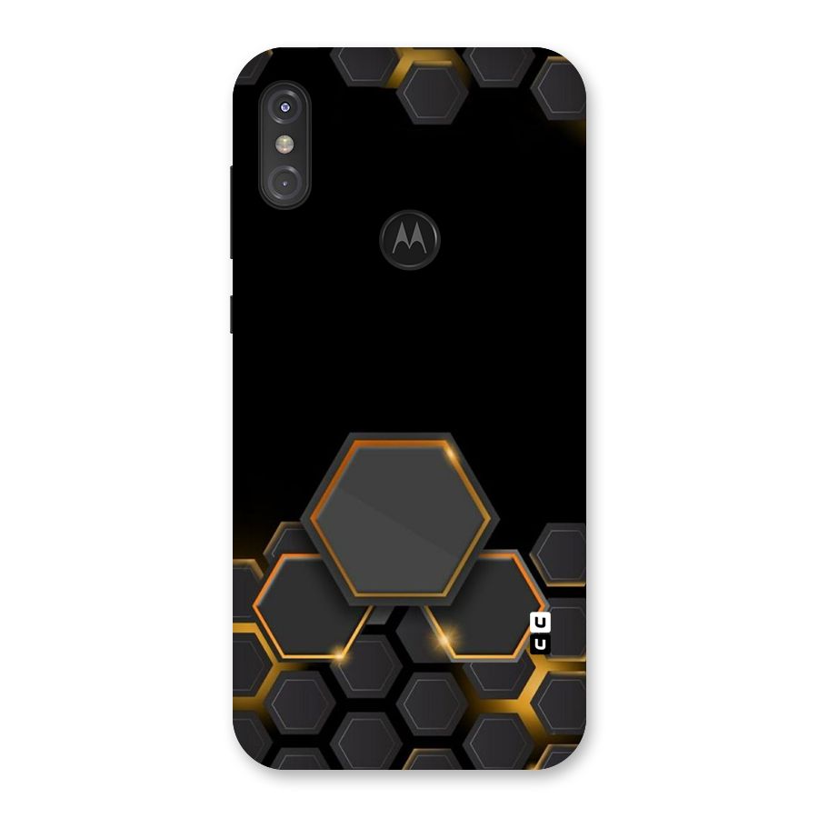 Black Gold Hexa Back Case for Motorola One Power