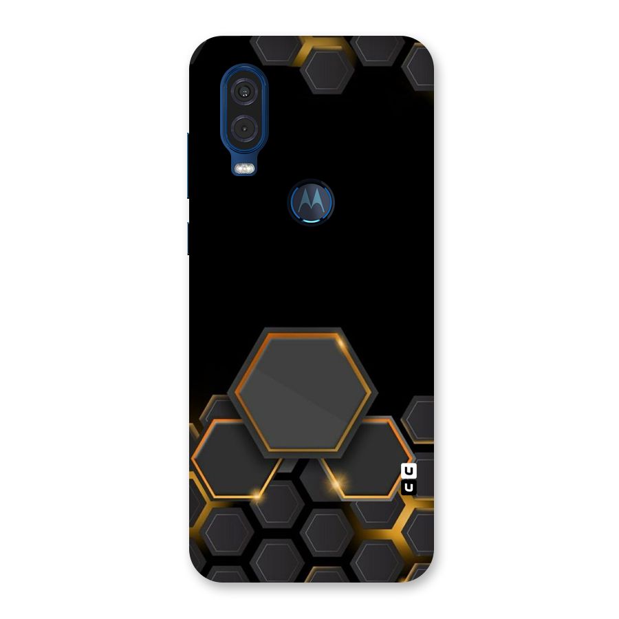 Black Gold Hexa Back Case for Motorola One Vision