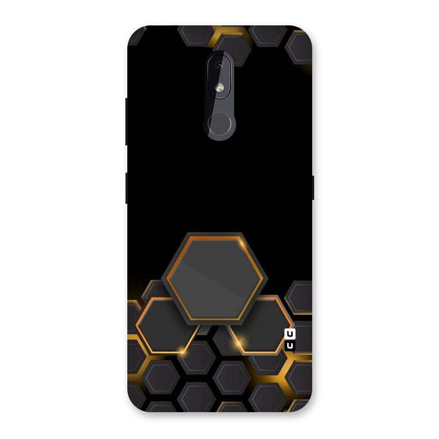Black Gold Hexa Back Case for Nokia 3.2