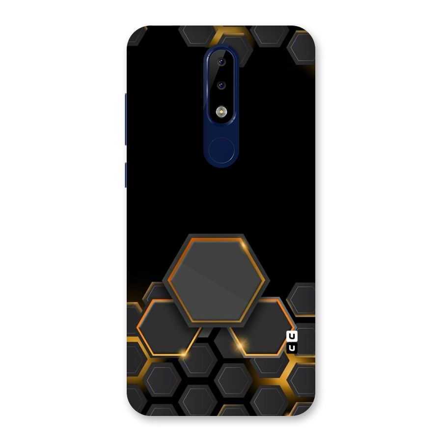 Black Gold Hexa Back Case for Nokia 5.1 Plus