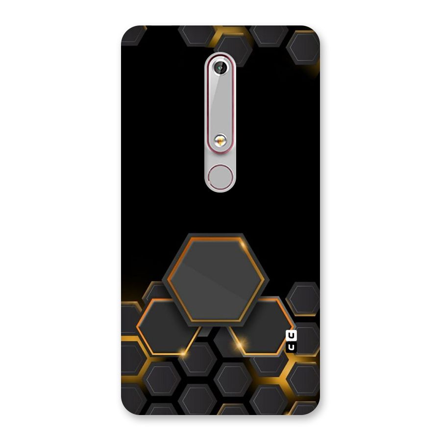 Black Gold Hexa Back Case for Nokia 6.1