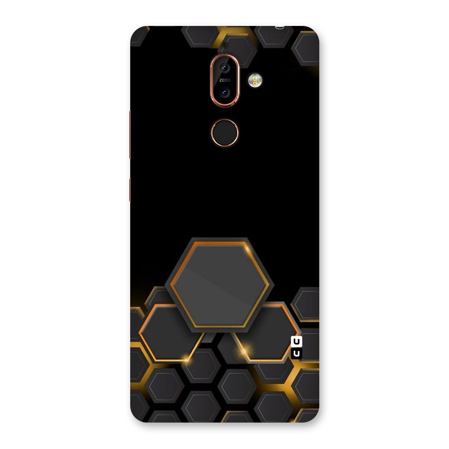 Black Gold Hexa Back Case for Nokia 7 Plus