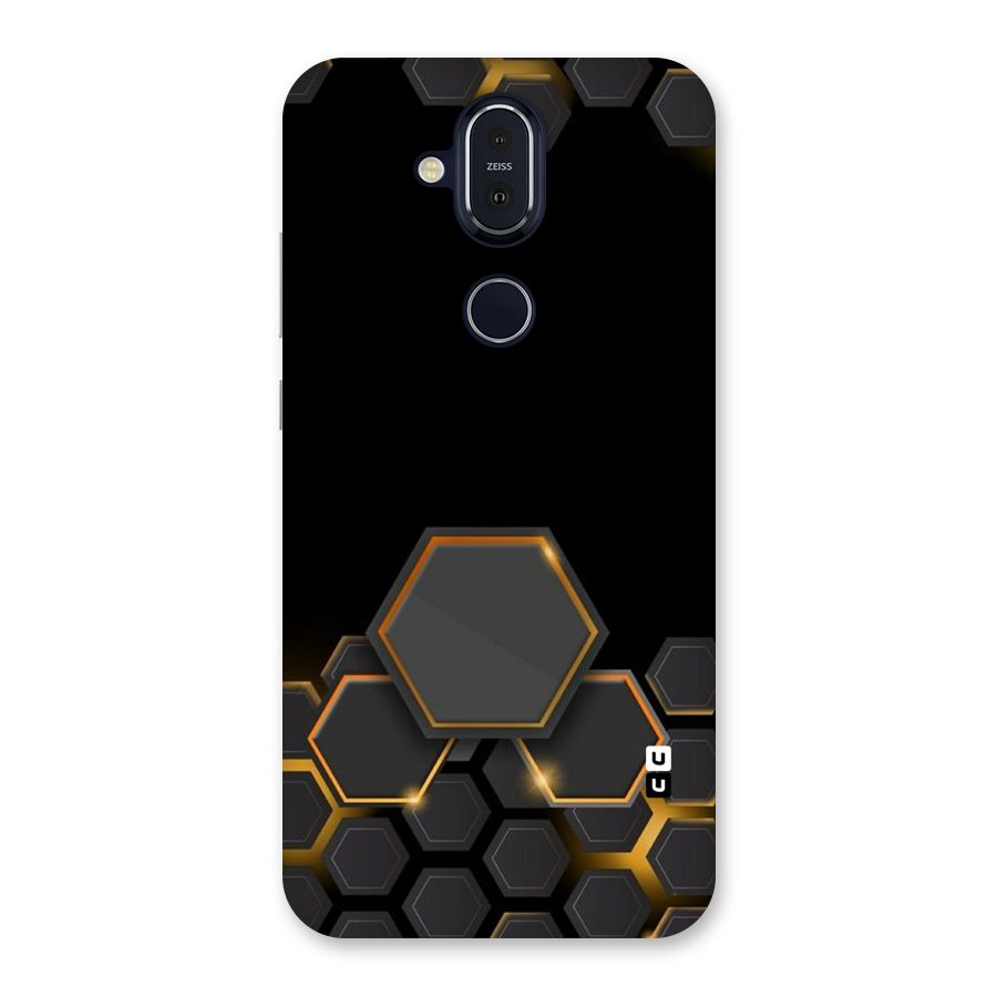 Black Gold Hexa Back Case for Nokia 8.1