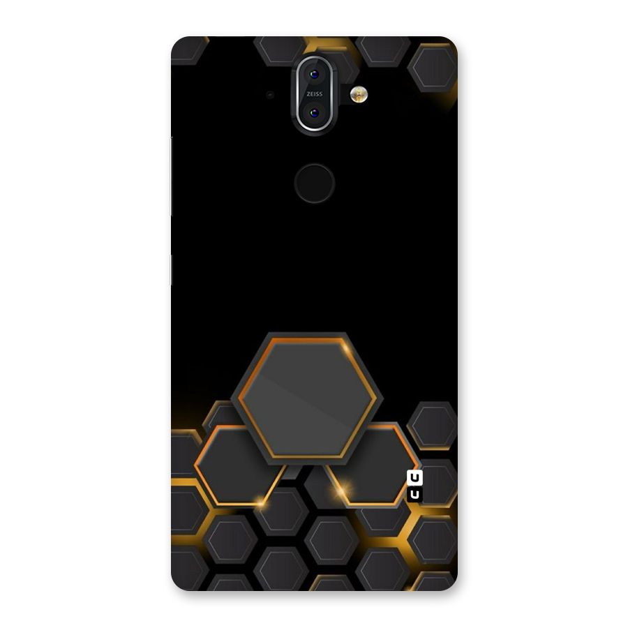 Black Gold Hexa Back Case for Nokia 8 Sirocco