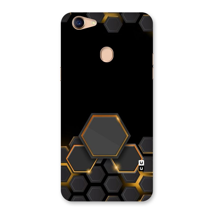 Black Gold Hexa Back Case for Oppo F5 Youth