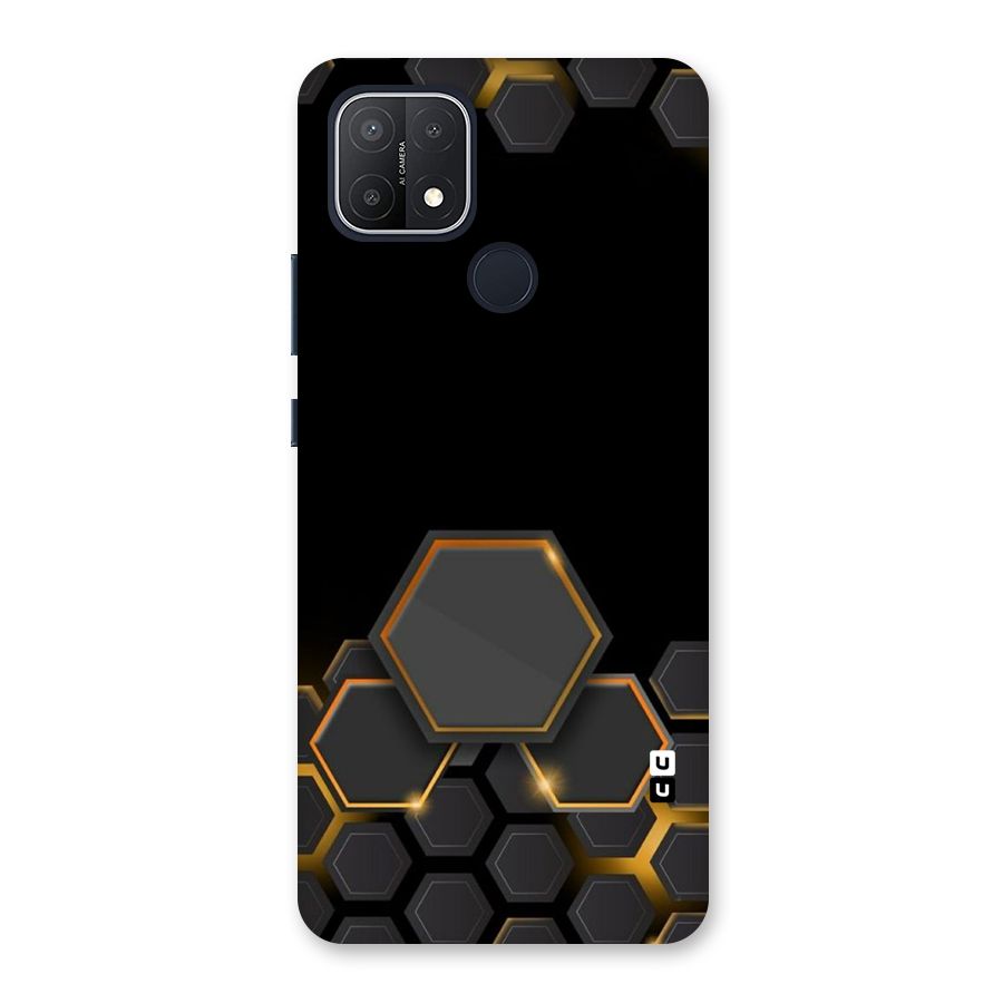 Black Gold Hexa Back Case for Oppo A15