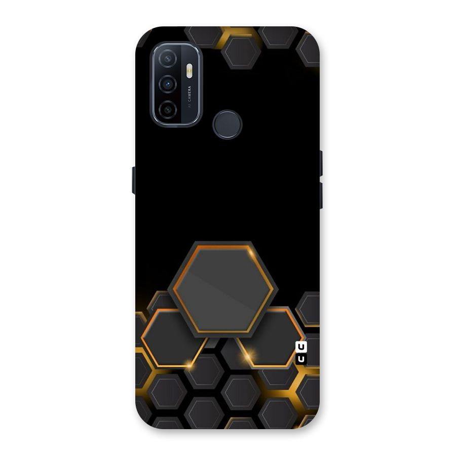 Black Gold Hexa Back Case for Oppo A32